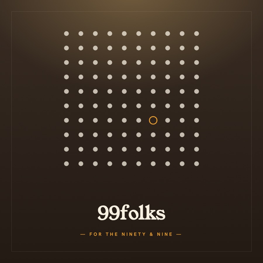 Designed 99folks sleeve — the flock grid with one ring