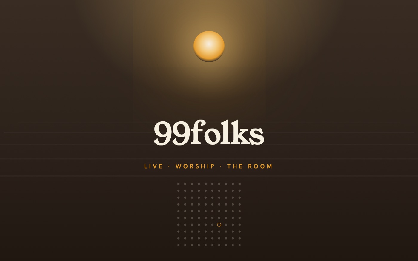 Designed 99folks stage artwork — lamp, staff lines, and the flock
